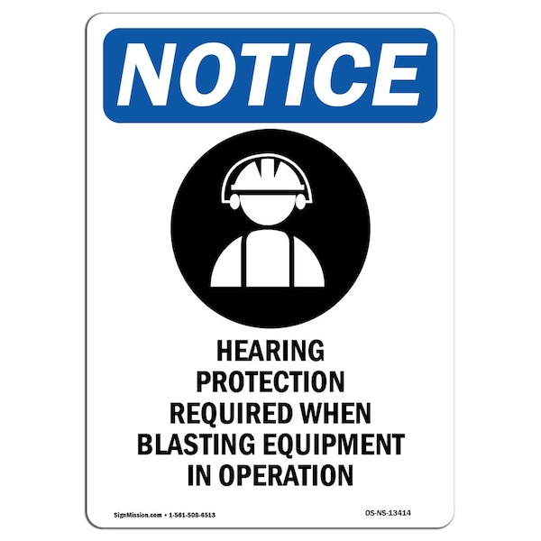 OSHA, Hearing Protection, 5in X 3.5in, 10PK, 3.5" W, 5" H, Portrait, PK10, OS-NS-D-35-V-13414-10PK